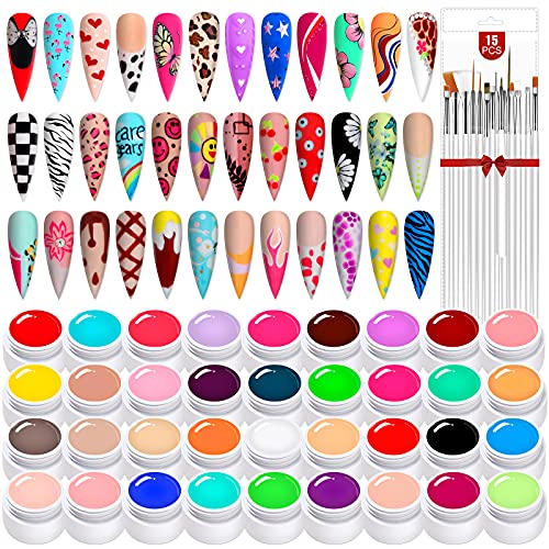 You are currently viewing Saviland Gel Paint for Nails Art Kit – 36 Colors Nail Art Polish Kit with 15pcs Painting Nail Art Brushes, Nail Art Polish for Nail Art Design Nail Salon