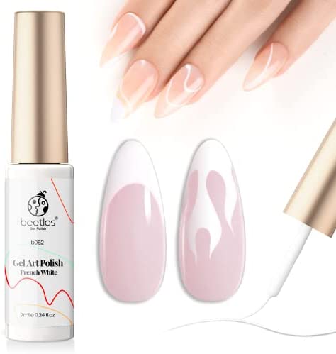 You are currently viewing Beetles Gel Polish Swirl Nail Art Gel Liner – 1 pcs 7ml Classic White Color Gel Art Paint for Nails Built Thin French Line Nail Art Brush in Gel Pens Soak off Manicure Salon DIY at Home