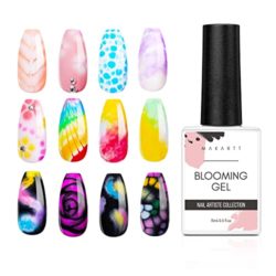 Makartt Clear Blooming Gel–15ml UV LED Soak Off Nail Art Polish for Spreading Effect, Marble Nail Polish Gel Paint Nail Designs for DIY Flower Animal Watercolor Magic Manicure Kit