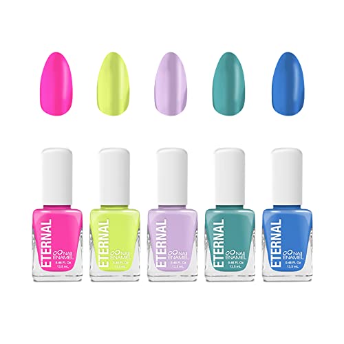 You are currently viewing Eternal Collection – 5 Piece Set: Long Lasting, Quick Dry, Mirror Shine Nail Polish Set – Hardener, Bright and Shiny Finish – 0.46 Fluid Ounces Each (Fun)