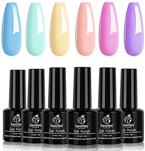You are currently viewing Beetles Gel Nail Polish, Unicorn Collection Pastel Color Soak off Nail Gel Polish Baby Blue Yellow Nail Polish Purple Gel Polish Spring into Summer Pastel Collection, Best Easter Nail Art Gifts