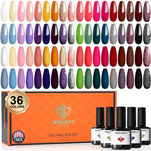 You are currently viewing Modelones Gel Nail Polish Set, 36 Pcs Colors 7ML Spring All Seasons Holiday Gel Polish Soak Off Gel Nail Kit Glitter Nail Art Starter Kit Beauty Gifts Set for Women Girls Valentines Mother’s Day Gift