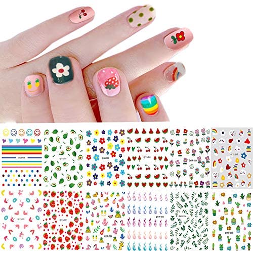 You are currently viewing Nail Stickers for Women and Little Girls – 12 Sheets 3D Self-Adhesive DIY Nail Art Decoration Set Including Flowers Leaves Animals Plants Fruits Nail Decals for Woman Kids Girls